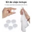 Kit de viaje botellas perfume toalla cepillo espejo y más