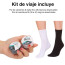 Kit de viaje botellas perfume toalla cepillo espejo y más