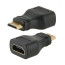 Adaptador Mini HDMI macho a HDMI hembra 1080p