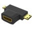 Adaptador Micro / Mini HDMI macho a HDMI hembra
