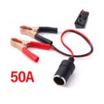Toma corriente con pinzas batería automóvil 12V - Imagen 2