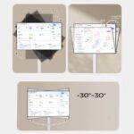 Soporte TV con ruedas vertical y horizontal negro 42 pulgadas - Imagen 5