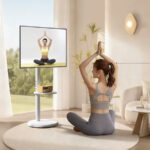 Soporte TV con ruedas vertical y horizontal negro 42 pulgadas - Imagen 7