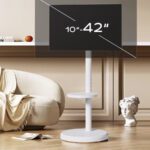 Soporte TV con ruedas vertical y horizontal negro 42 pulgadas - Imagen 6