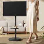 Soporte TV con ruedas vertical y horizontal negro 42 pulgadas - Imagen 2