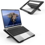 Soporte Notebook Macbook aluminio Negro ajustable - Imagen 6