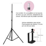 Trípode celular altura ajustable atril hasta 180 cms - Imagen 3
