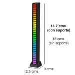 Barra Led RGB Inalámbrica sensor sonido música - Imagen 2