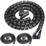 Pack Protector cables escritorio negro