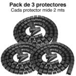 Pack Protector cables escritorio negro - Imagen 6