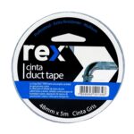 Cinta Duc Tape alta resistencia Gris Rex 10 mts