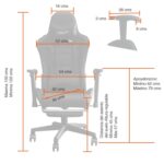 Silla Gamer Ergonómica con apoya pies rosada - Imagen 2