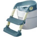 Asiento baño WC niños escalera altura regulable Verde