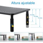 Elevador Base Alzador monitor con soporte celular metal - Imagen 6