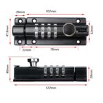 Pestillo con clave puerta picaporte muebles - Imagen 2